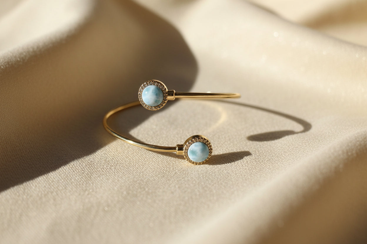 Larimar Glow Cuff-bracelet