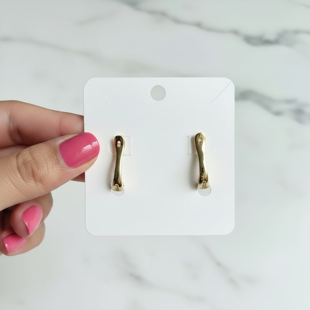 Argollas Chapadas en Oro 14K — Gold-Plated Hoop Earrings