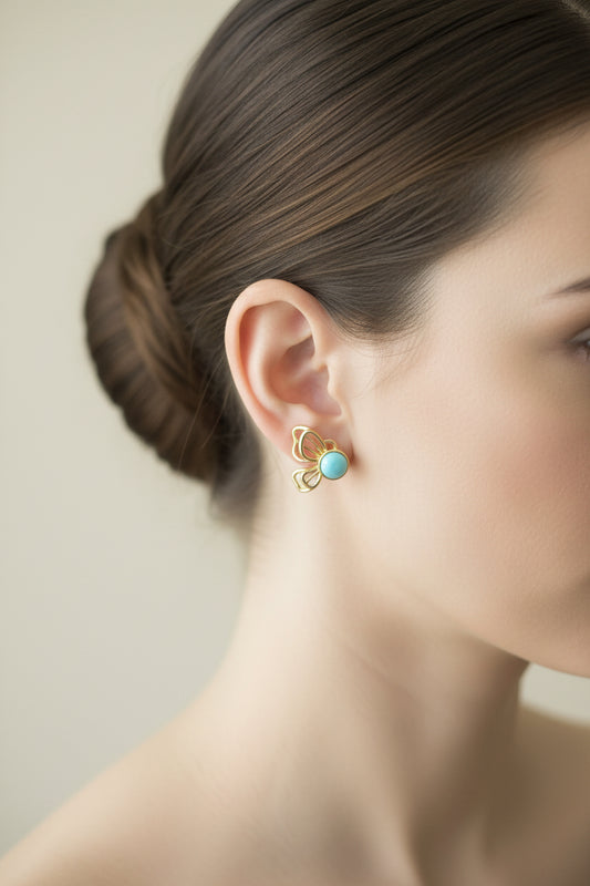 Aretes Mariposa y Larimar