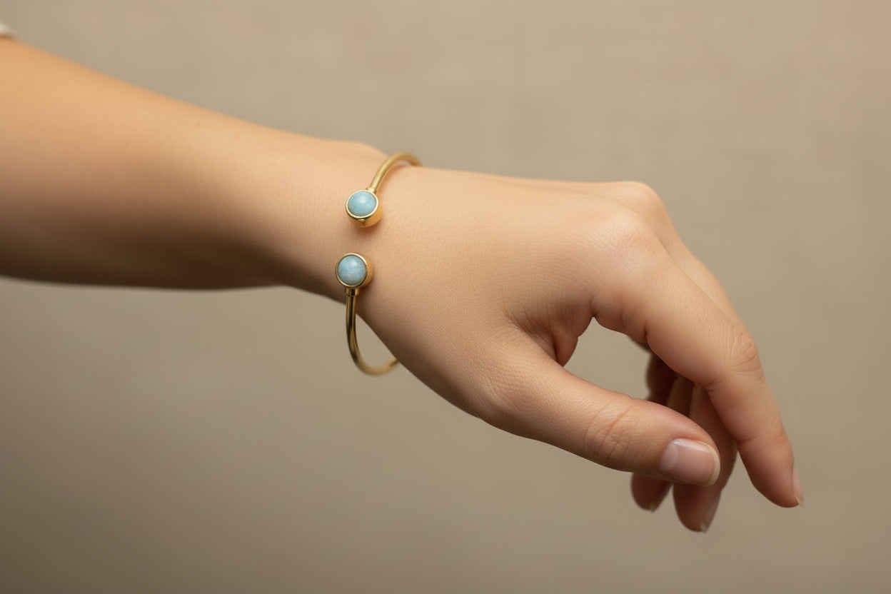 Pure Larimar Cuff