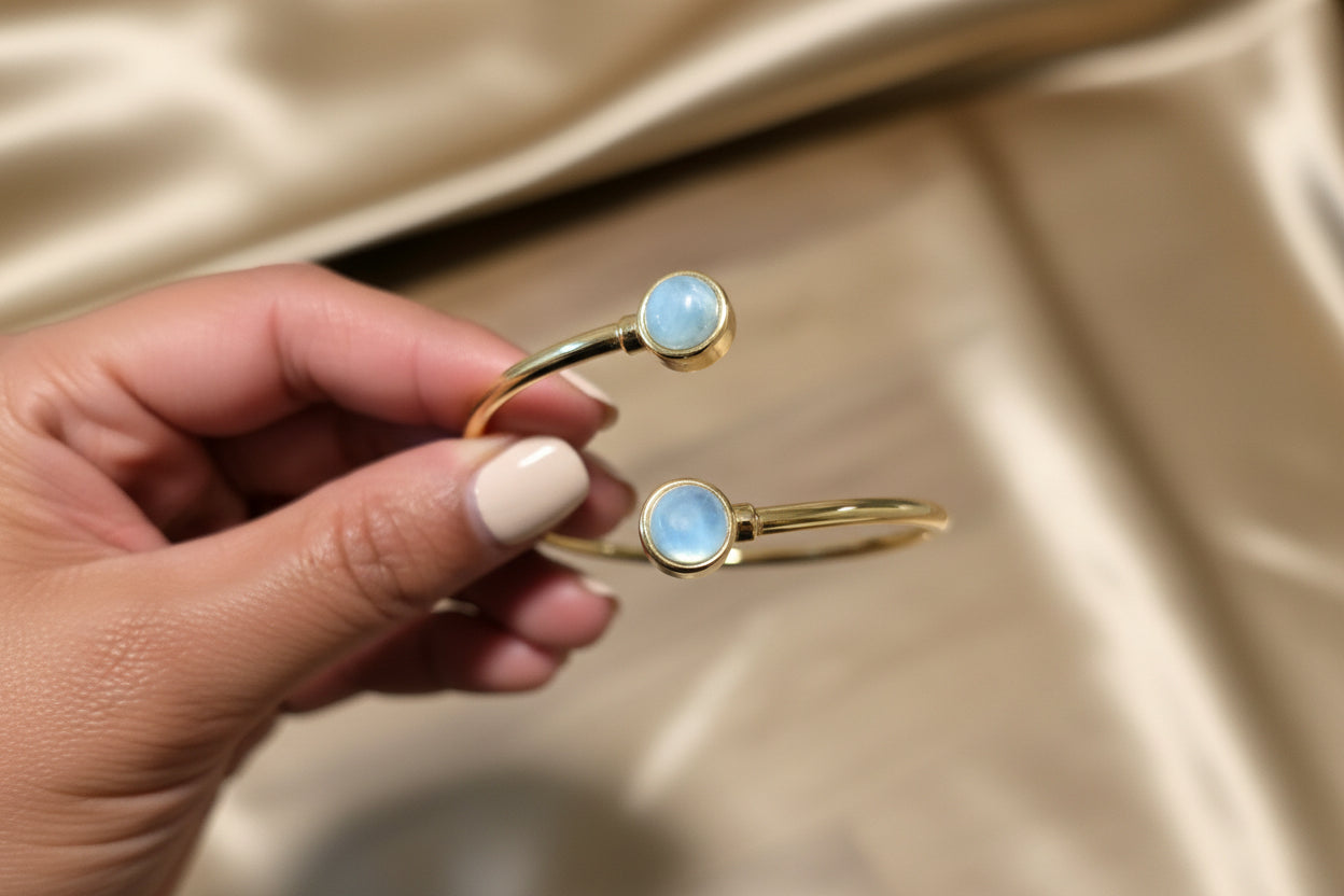 Pure Larimar Cuff