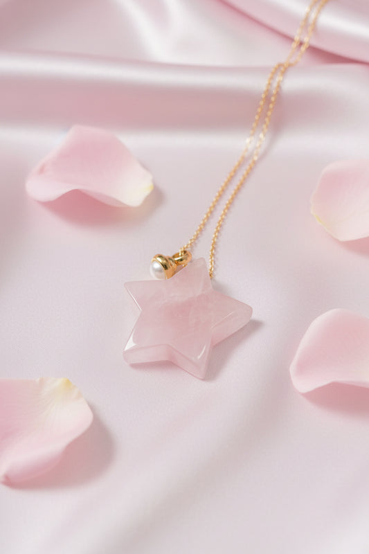 Estrellas de Colores Necklace — Natural Stone Star Pendant