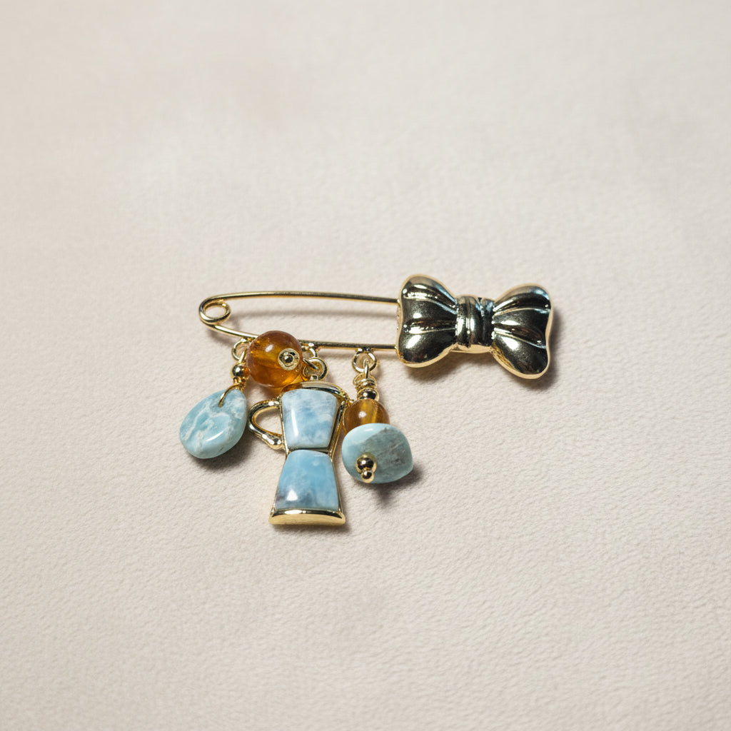 Pin Artesanal de Larimar