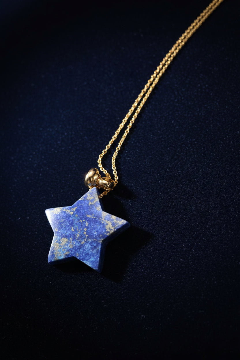 Estrellas de Colores Necklace — Natural Stone Star Pendant