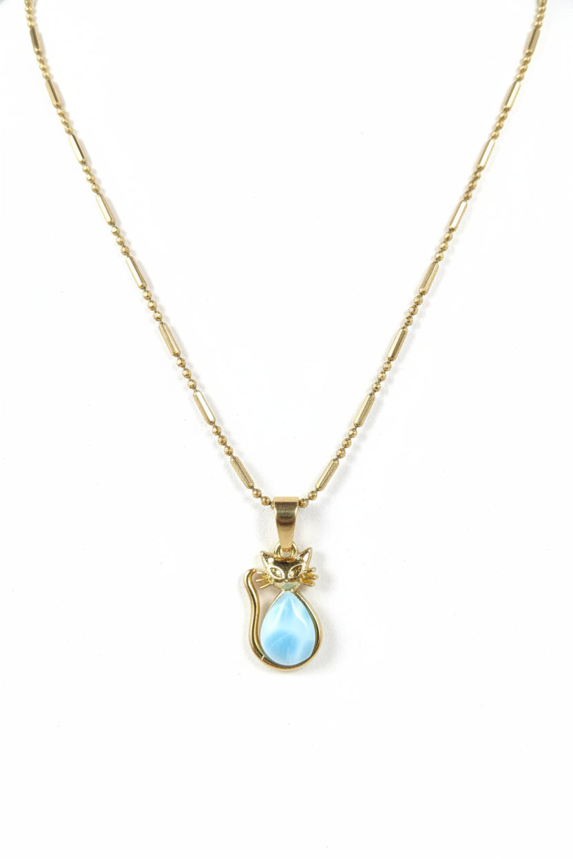 Gato de Larimar | Larimar Cat Necklace