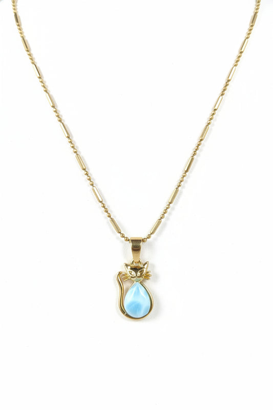 Gato de Larimar | Larimar Cat Necklace