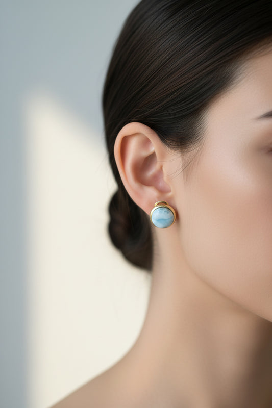 DORMILONAS DE LARIMAR GRANDES-Earrings