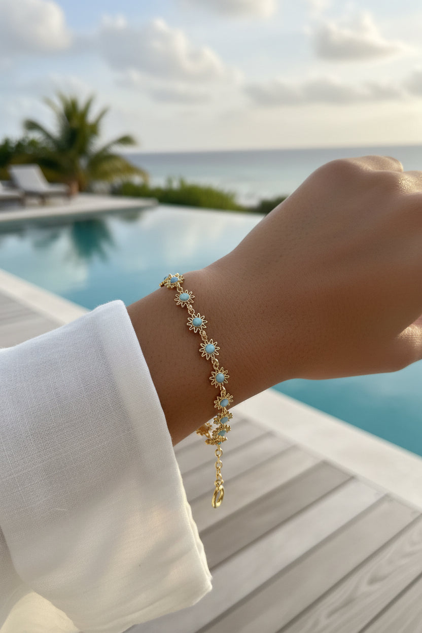 Pulsera Solar de Larimar