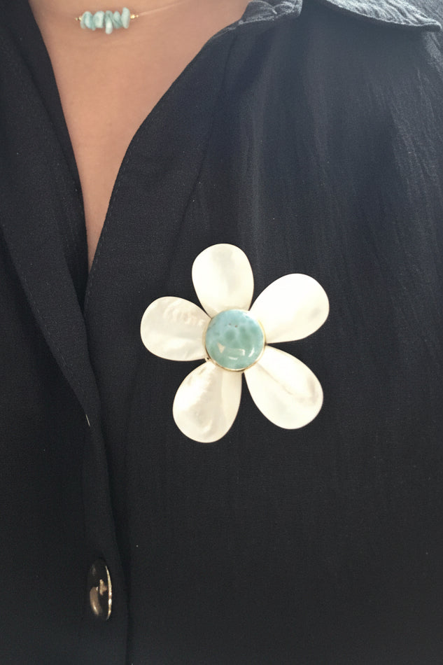 FLOR 5 PETALOS AMBAR O LARIMAR SULE
