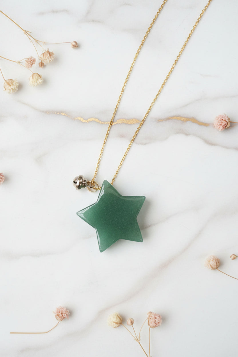 Estrellas de Colores Necklace — Natural Stone Star Pendant